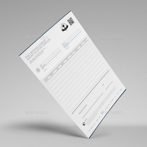 Daily Business Expense Report US Letter Template by Keboto GraphicRiver